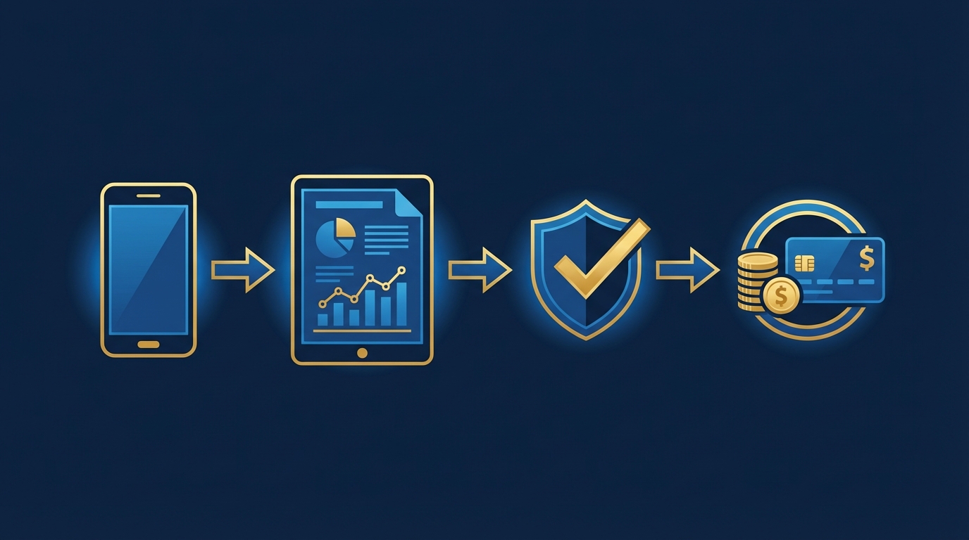 eProposal flow — phone enquiry to digital proposal to instant acceptance and payment